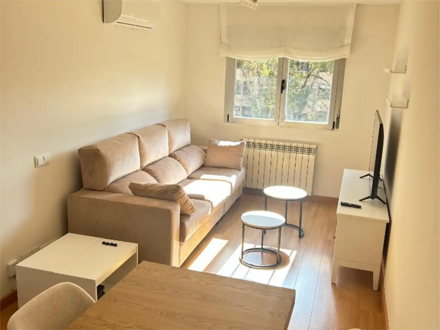 Sala d'estar de Pis de lloguer en Madrid amb Aire condicionat, Calefacció i Jardí privat