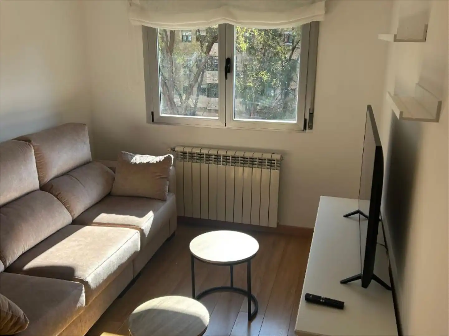 Sala d'estar de Pis de lloguer en Madrid amb Aire condicionat, Calefacció i Jardí privat