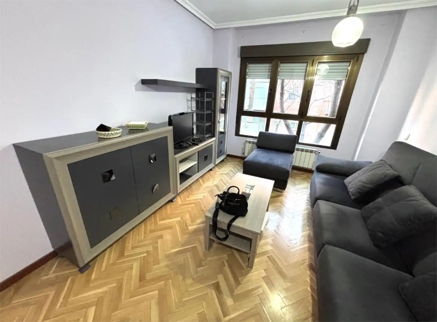 Sala d'estar de Pis de lloguer en  Madrid Capital amb Calefacció, Parquet i Moblat