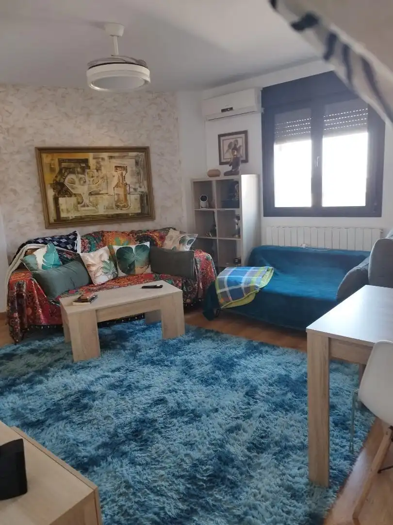 Sala de estar de Dúplex para compartir en  Zaragoza Capital con Aire acondicionado, Parquet y Terraza