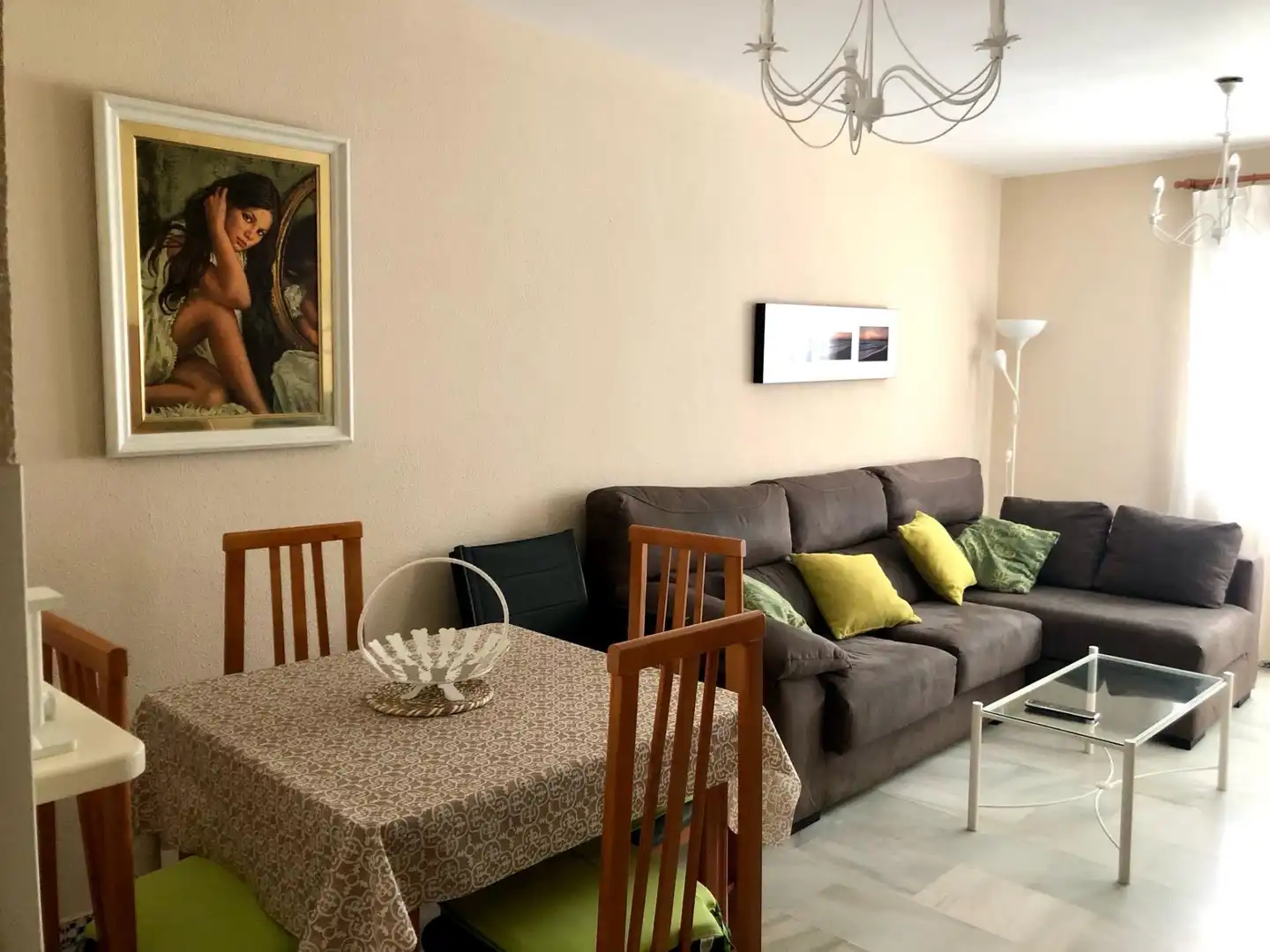Apartamento de alquiler en Calle Asunción, 3, La Barrosa Sala de estar de Apartamento de alquiler en Chiclana de la Frontera con Calefacción, Terraza y Piscina
