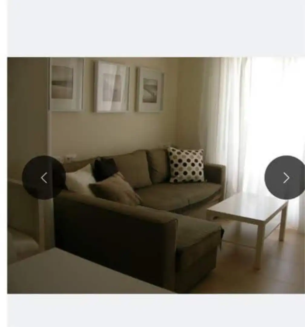 Apartamento de alquiler en Aguadulce - Almadraba - Punta Candor Sala de estar de Apartamento de alquiler en Rota con Calefacción, Jardín privado y Terraza