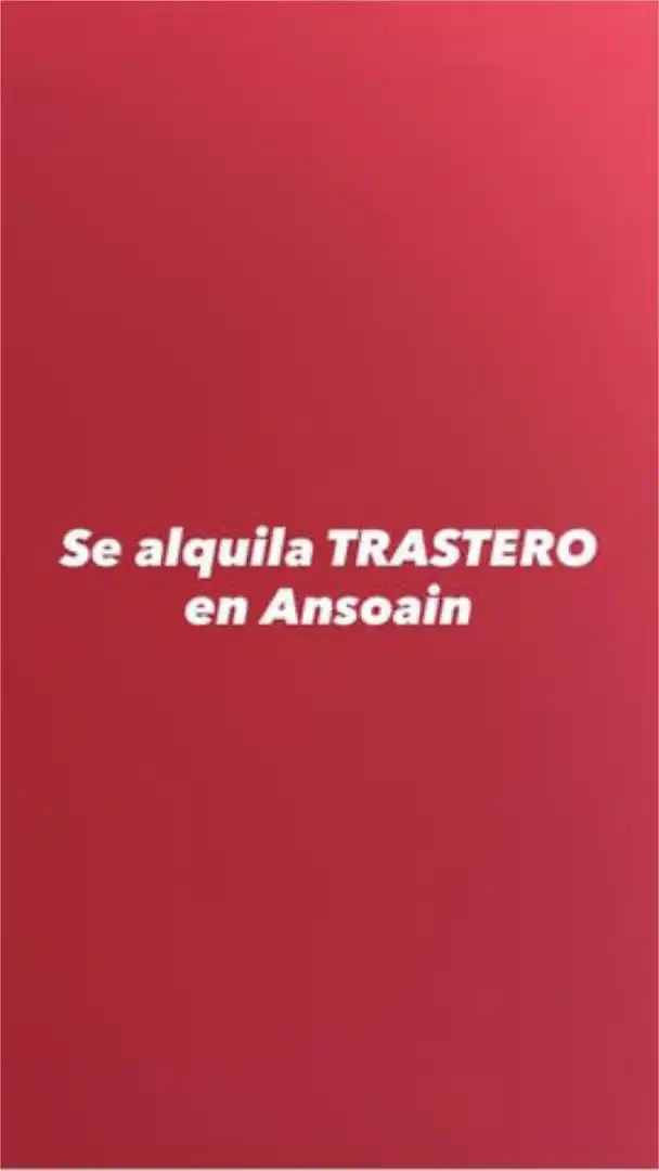 Trastero de alquiler en Ansoáin / Antsoain