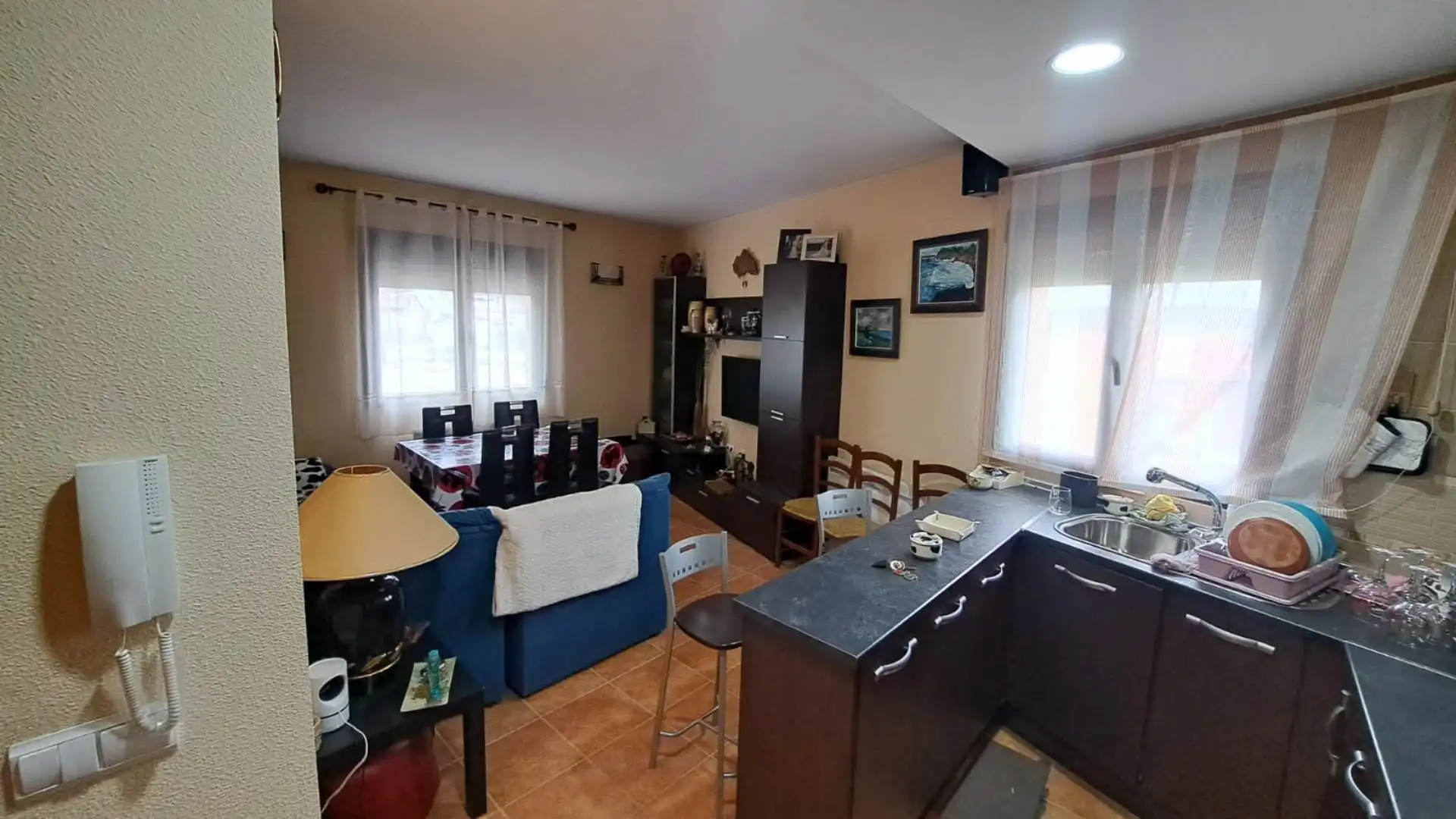 Piso en venta en Calle Castillo, 16, San Román de los Montes Cocina de Piso en venta en San Román de los Montes con Calefacción, Amueblado y Horno