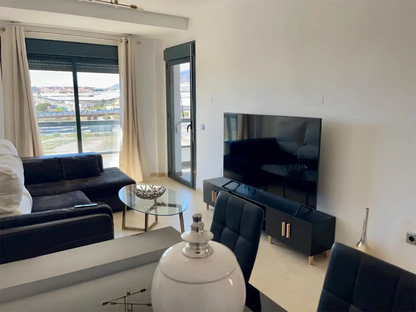 Sala de estar de Piso en venta en Roquetas de Mar con Aire acondicionado y Terraza