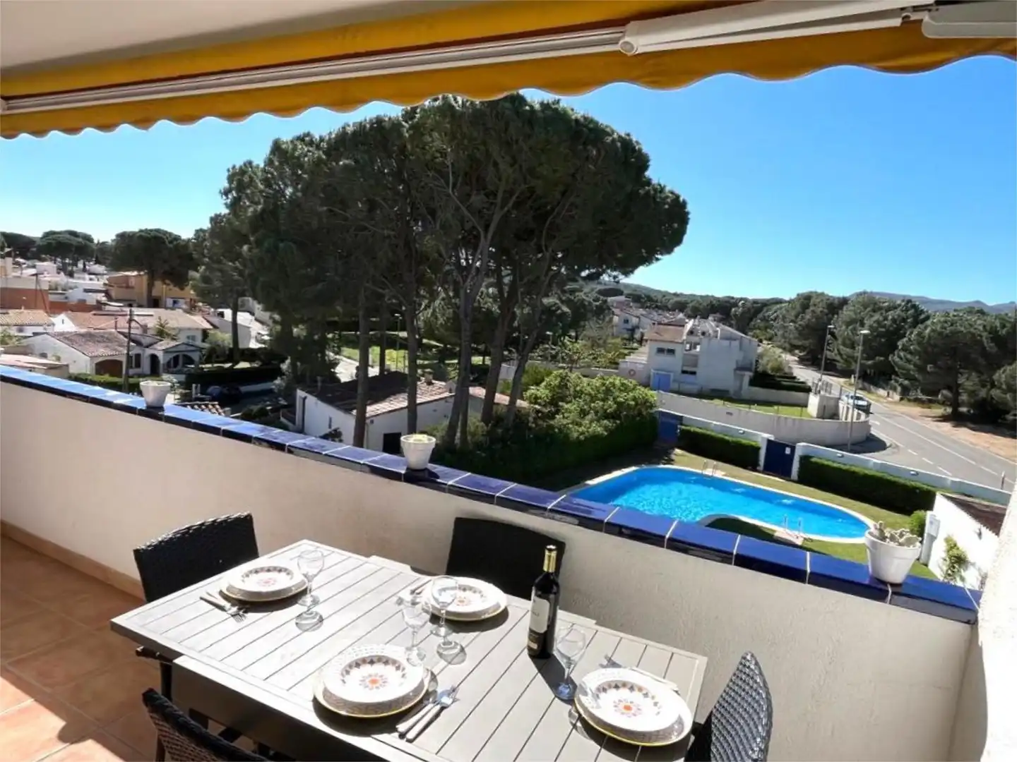 Terrasse von Wohnung zum Verkauf in L'Escala mit Klimaanlage, Terrasse und Schwimmbad