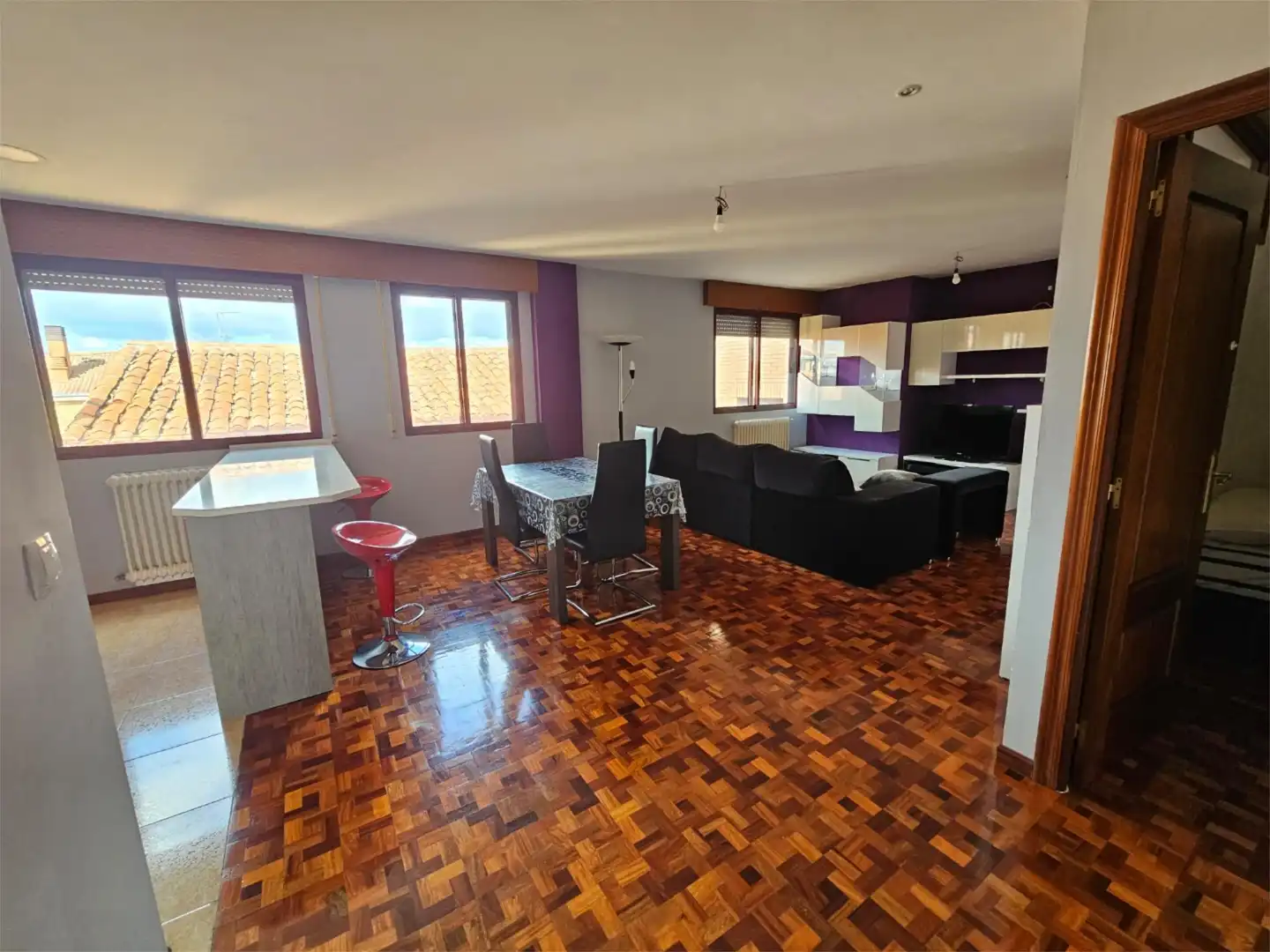Living room of Attic for sale in Salas de los Infantes  with Parquet flooring, Furnished and Oven