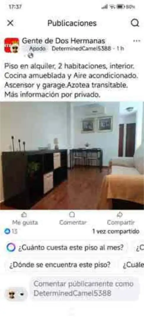 Living room of Flat for rent in Dos Hermanas  with Heating, Storage room and Swimming Pool