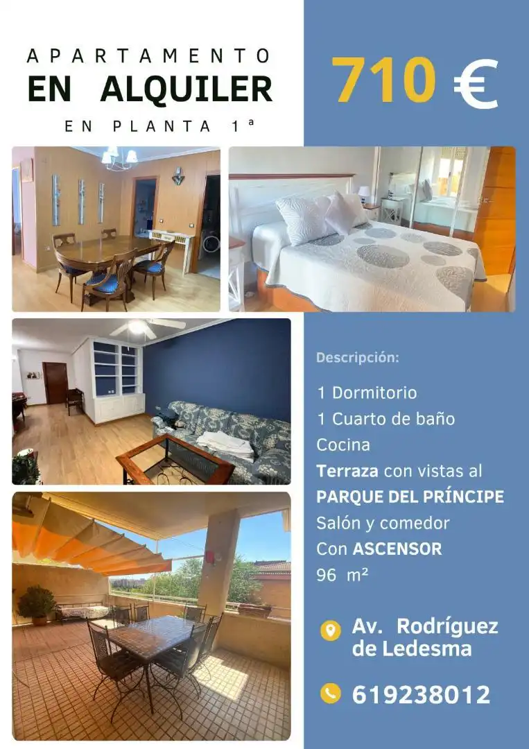 Schlafzimmer von Wohnungen zur Miete in Cáceres mit Klimaanlage, Heizung und Privatgarten