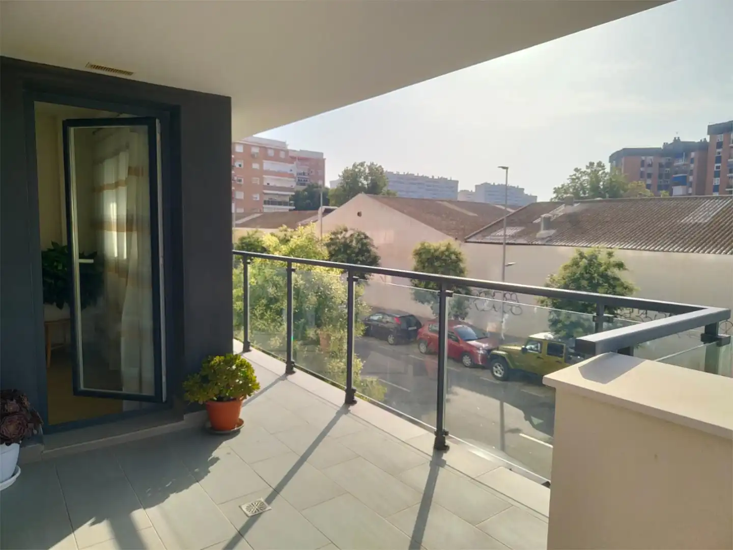 Flat for sale in Calle Catamarán, 4, Los Guindos - Parque Mediterráneo - Santa Paula Balcony of Flat for sale in Málaga with Air Conditioner, Heating and Terrace