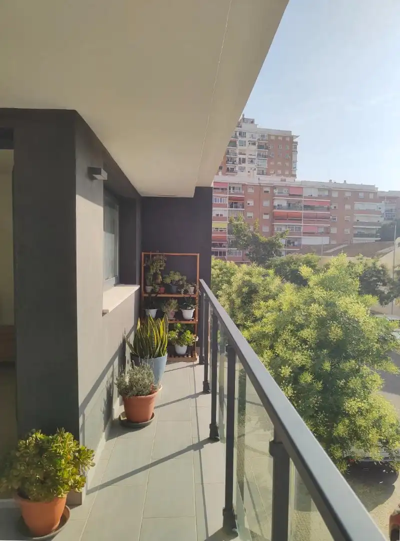 Flat for sale in Calle Catamarán, 4, Los Guindos - Parque Mediterráneo - Santa Paula Balcony of Flat for sale in Málaga with Air Conditioner, Heating and Terrace