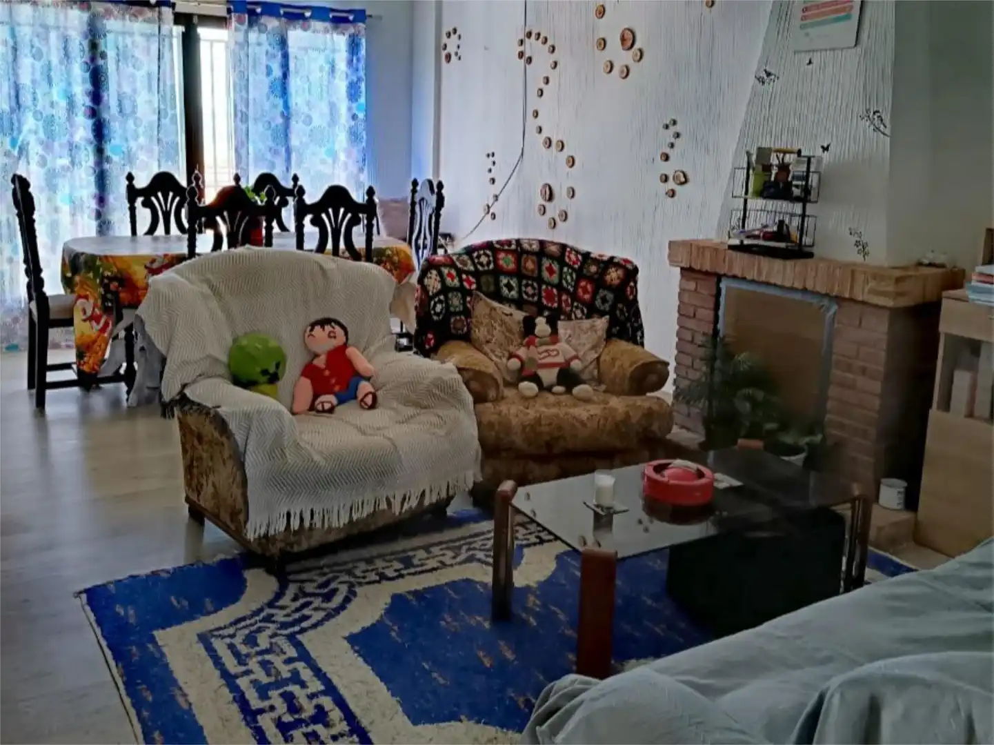 Living room of Flat for share in Hinojosas de Calatrava  with Air Conditioner, Private garden and Terrace