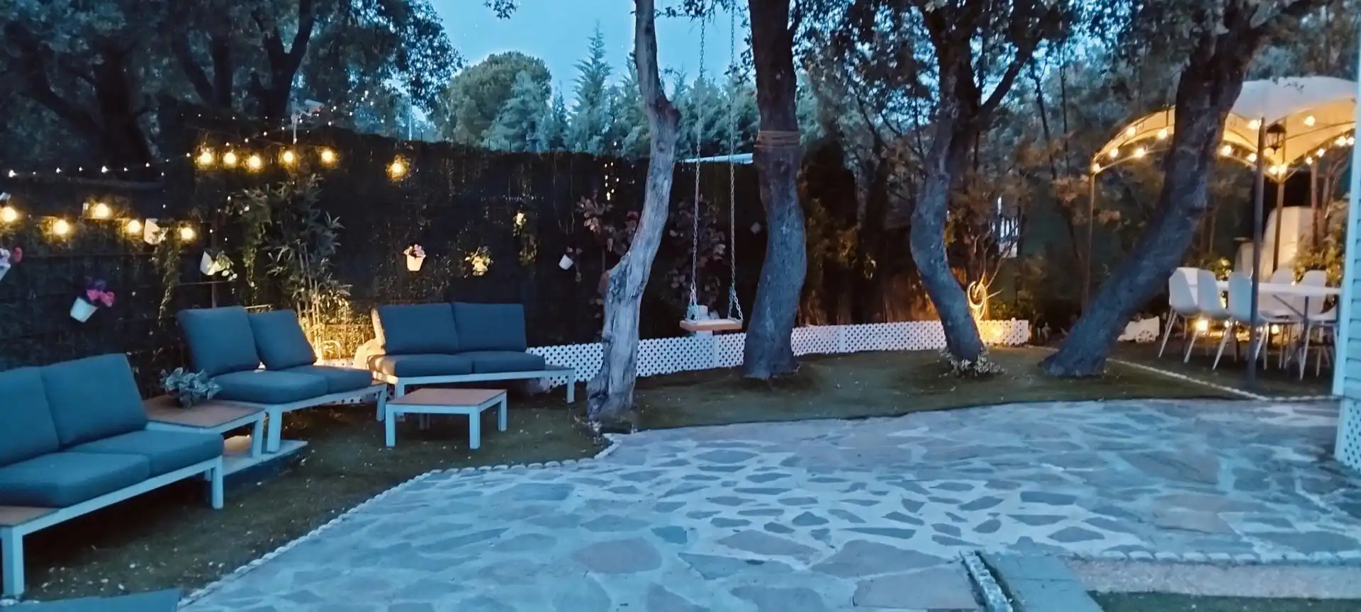 Terraza de Finca rústica en venta en Navalafuente con Aire acondicionado, Calefacción y Jardín privado