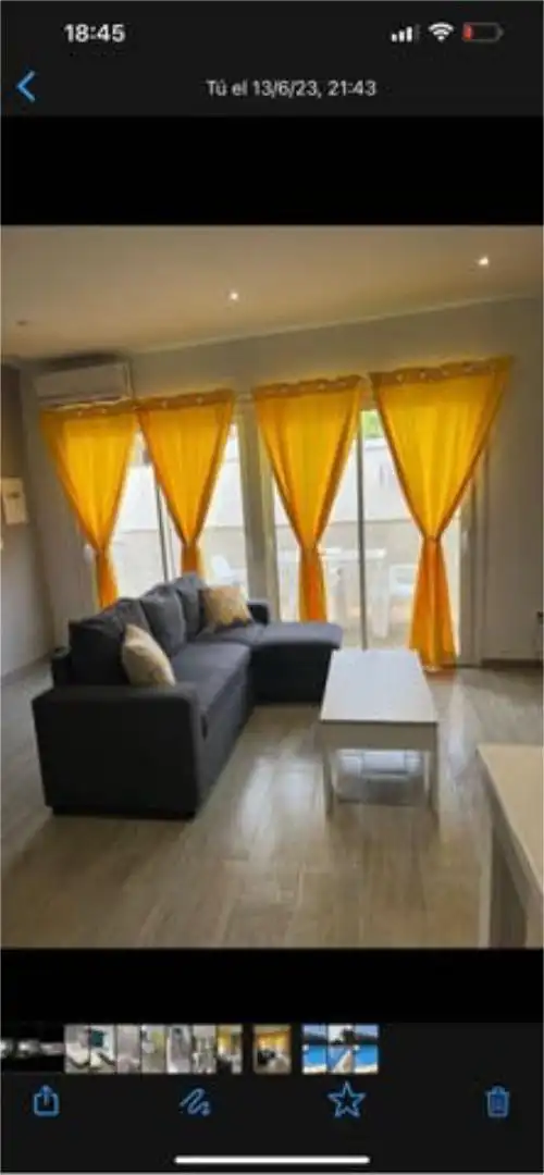 Sala de estar de Apartamento de alquiler en Tarifa con Calefacción, Jardín privado y Terraza