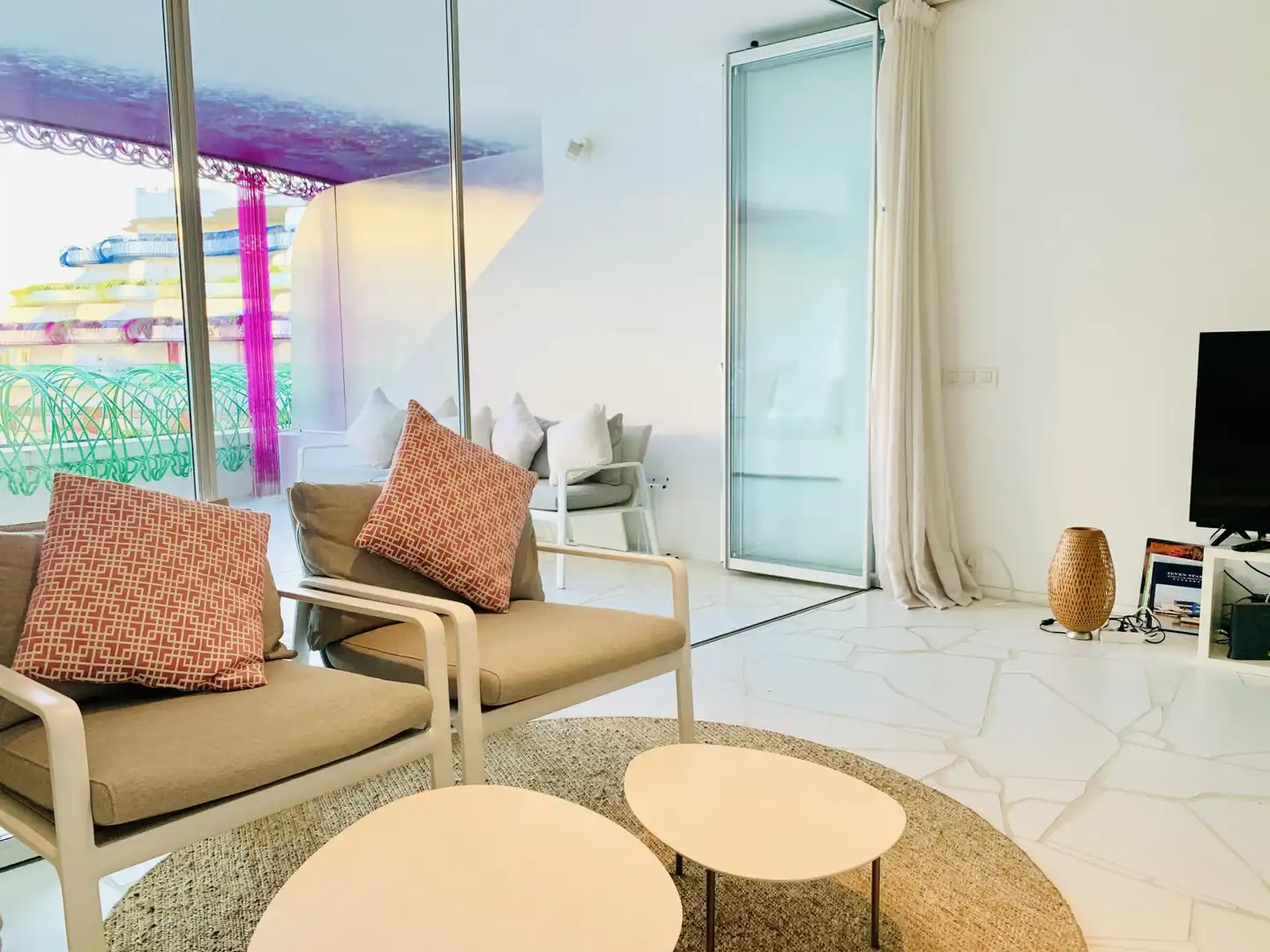Apartments for rent in Passeig Joan Carles I, 1016, Eivissa Living room of Apartments for rent in Eivissa with Air Conditioner, Terrace and Swimming Pool