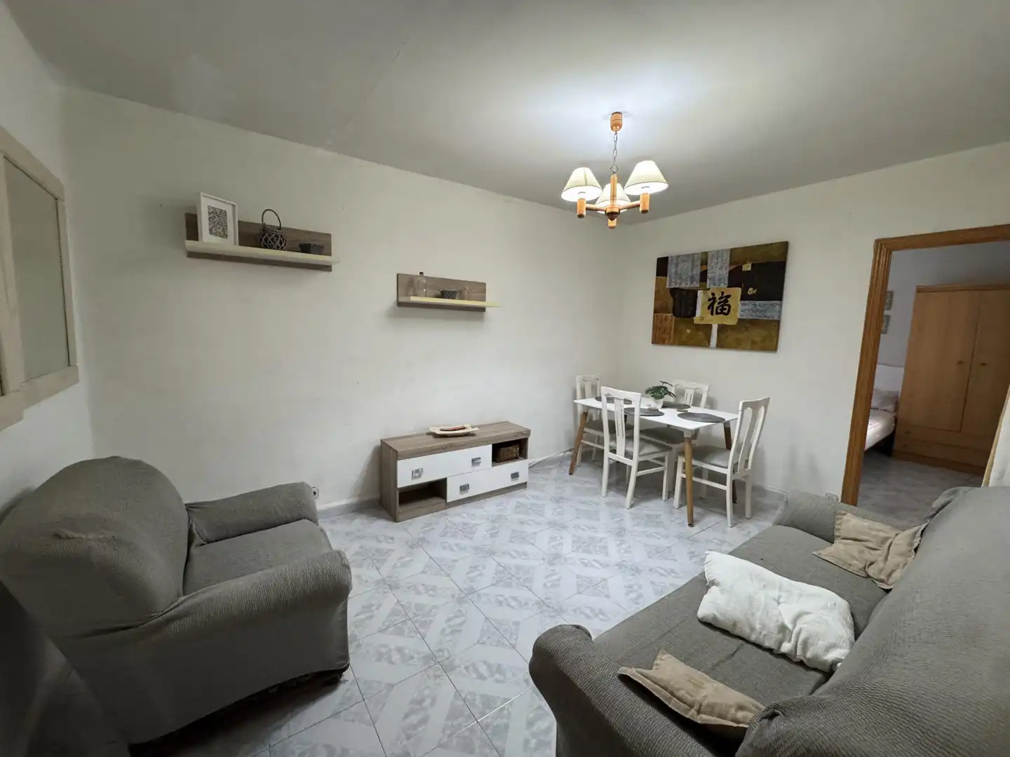 Sala d'estar de Pis de lloguer en Ávila Capital amb Calefacció, Terrassa i Moblat