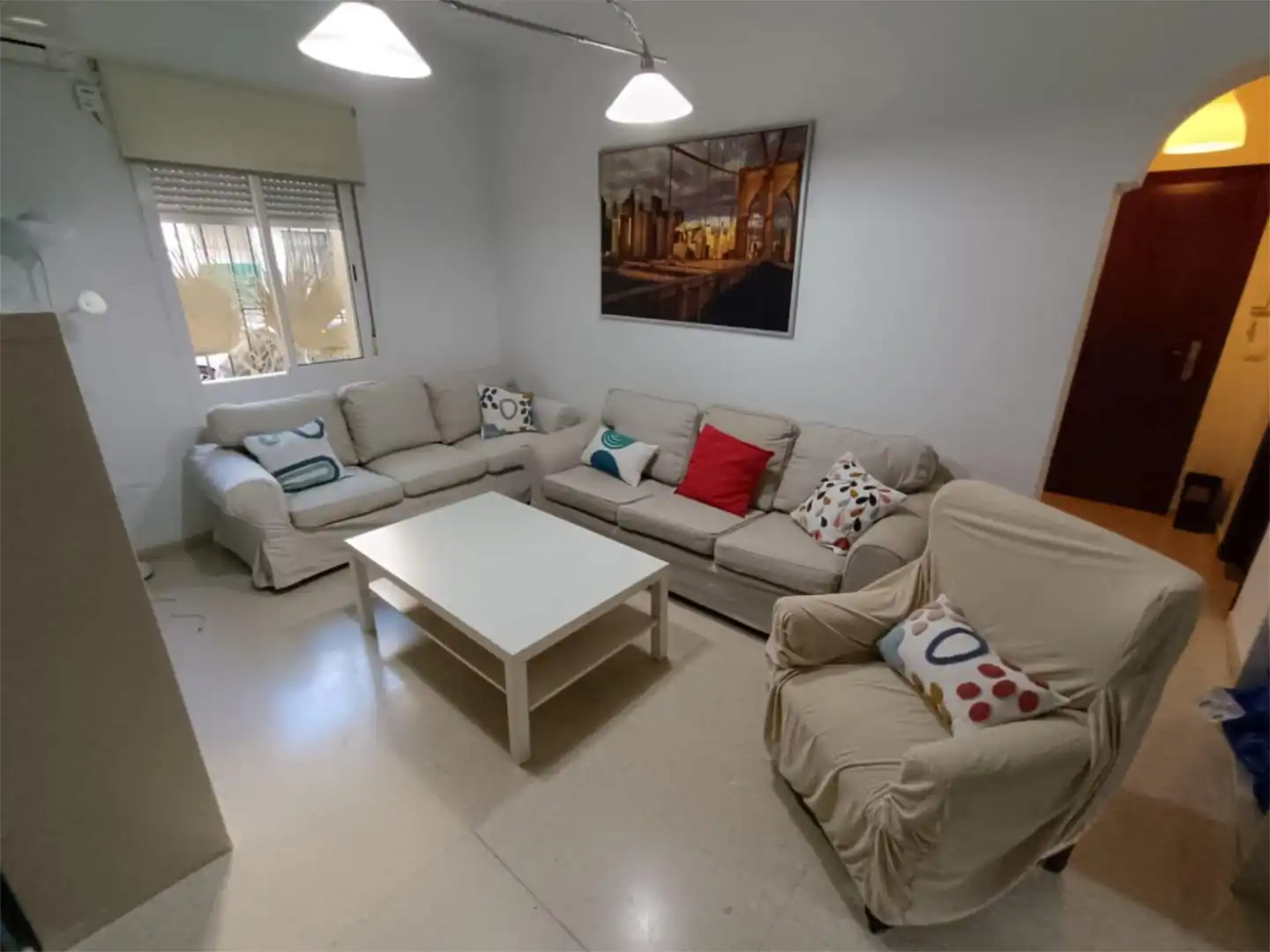 Sala de estar de Piso de alquiler en  Sevilla Capital con Aire acondicionado y Amueblado