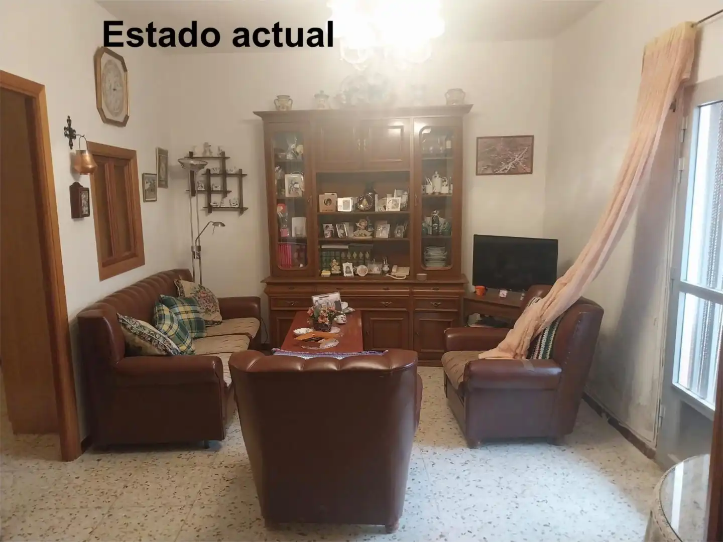 Flat for sale in Calle Fuente, 6, Sevilleja de la Jara Living room of Flat for sale in Sevilleja de la Jara with Air Conditioner, Private garden and Terrace