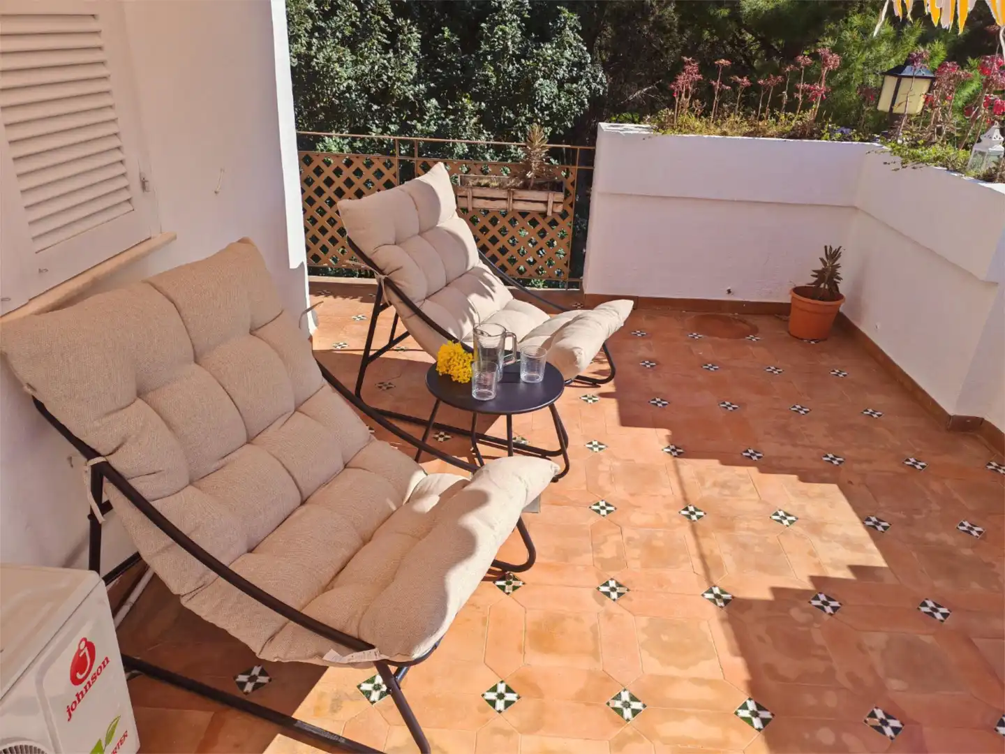 Terraza de Apartamento de alquiler en Dénia con Aire acondicionado, Terraza y Piscina