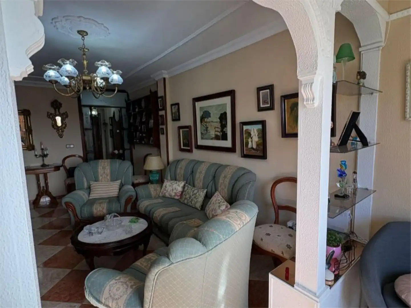 Flat for sale in Barrio de Ciudad Jardín Living room of Flat for sale in Málaga with Terrace and Furnished
