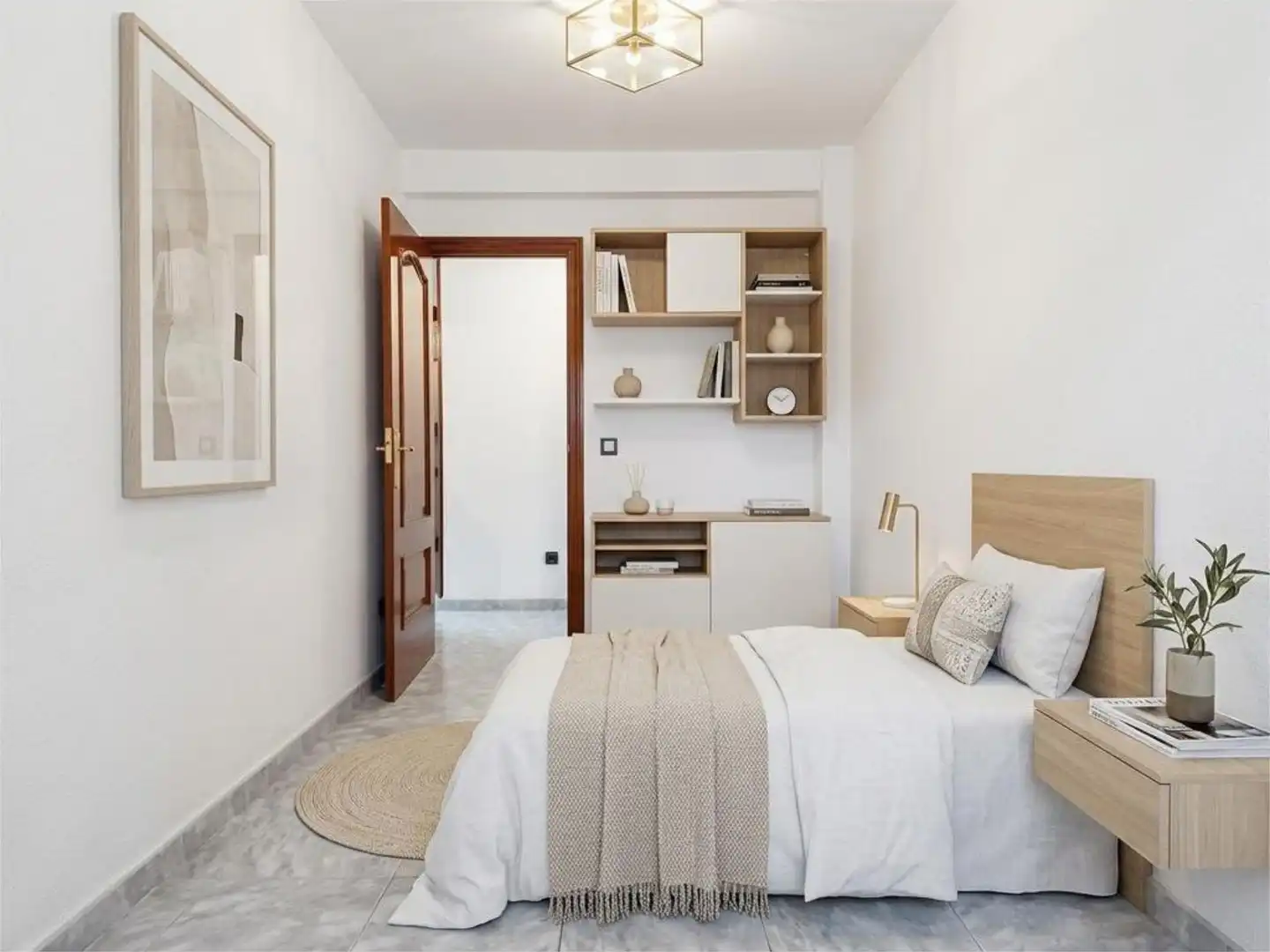 Wohnung zum Verkauf in San Isidro Schlafzimmer von Wohnung zum Verkauf in Getafe mit Klimaanlage, Terrasse und Balkon
