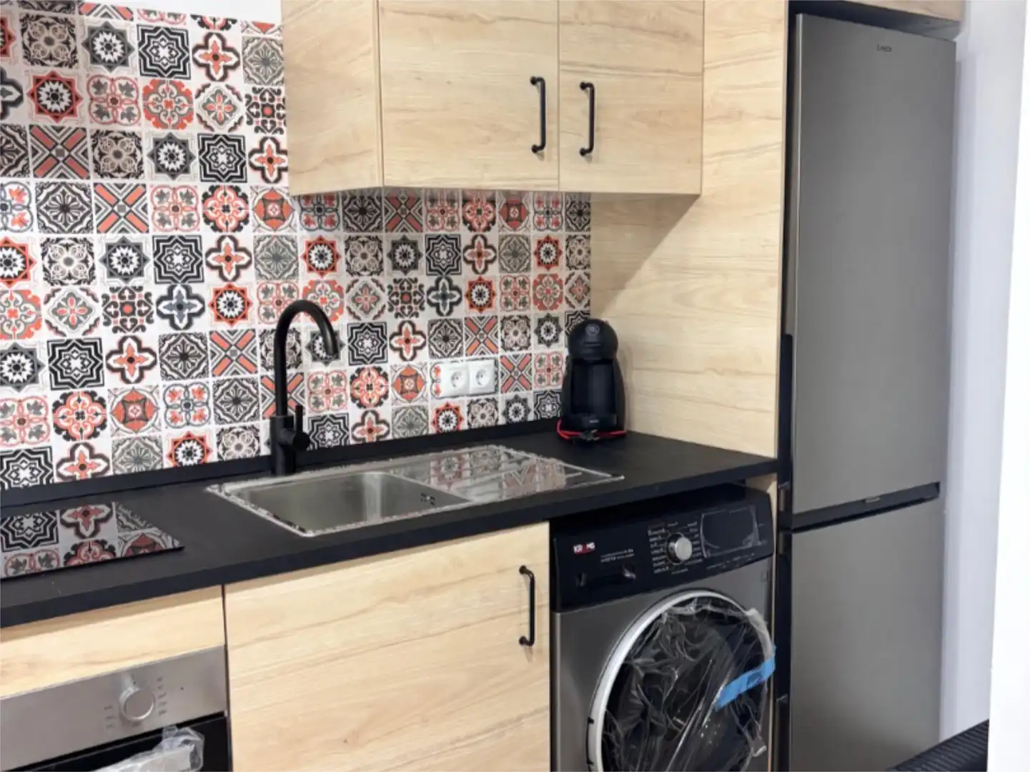 Küche von Loft zur Miete in San Martín de la Vega mit Klimaanlage, Heizung und Parkett