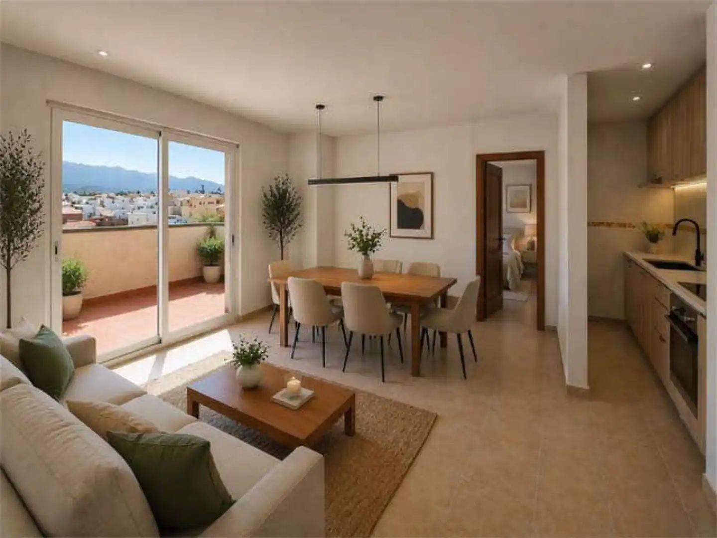 Flat for sale in Pechina Living room of Flat for sale in Pechina with Terrace and Storage room