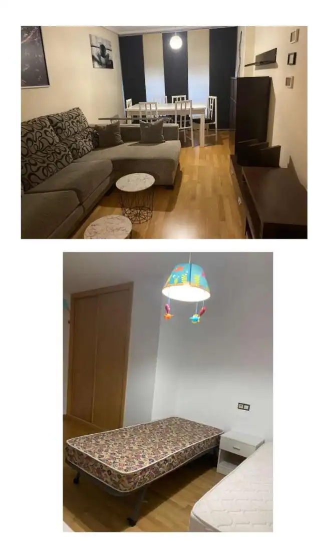 Living room of Flat for rent in Vilagarcía de Arousa  with Heating, Parquet flooring and Furnished