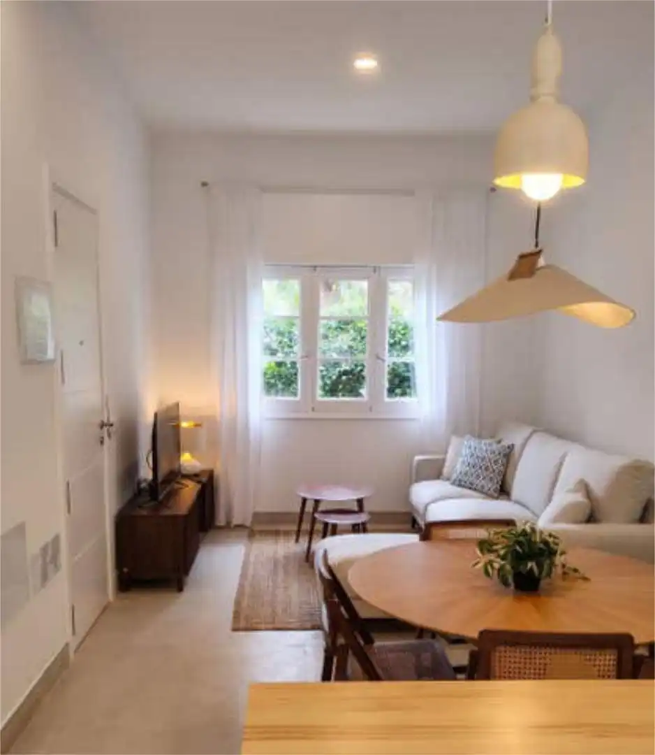 Sala d'estar de Pis de lloguer en  Santa Cruz de Tenerife Capital amb Jardí privat, Terrassa i Moblat