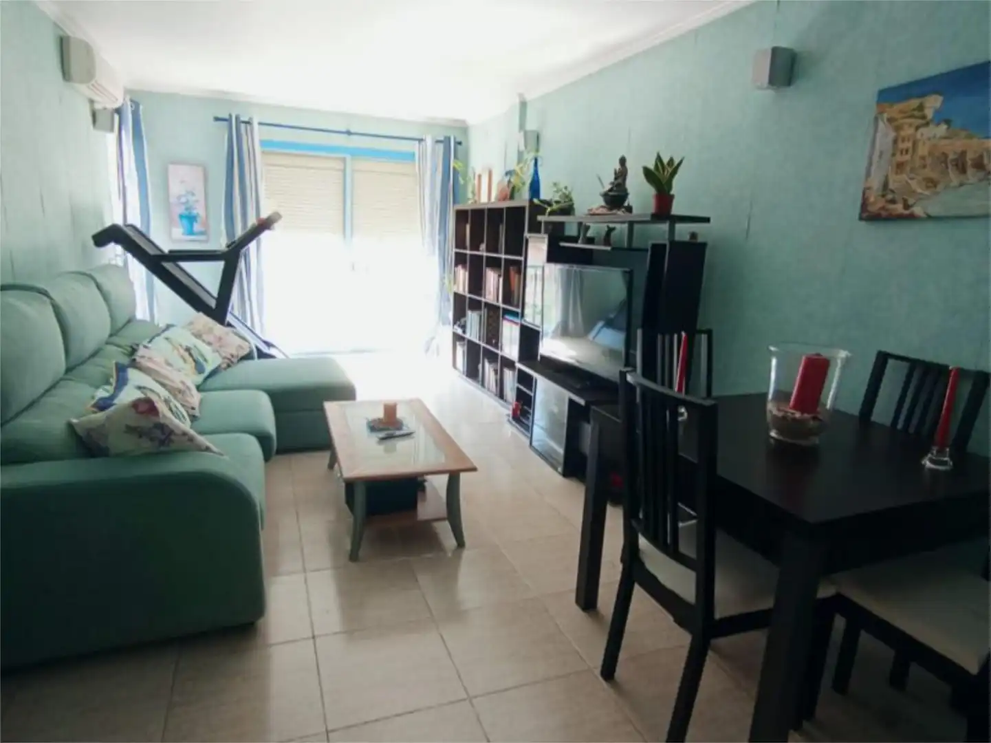 Wohnzimmer von Wohnung zum Verkauf in  Palma de Mallorca mit Klimaanlage, Terrasse und Balkon