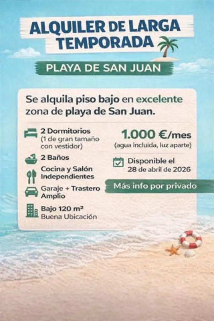 Piso de alquiler en Adeje con Terraza y Trastero