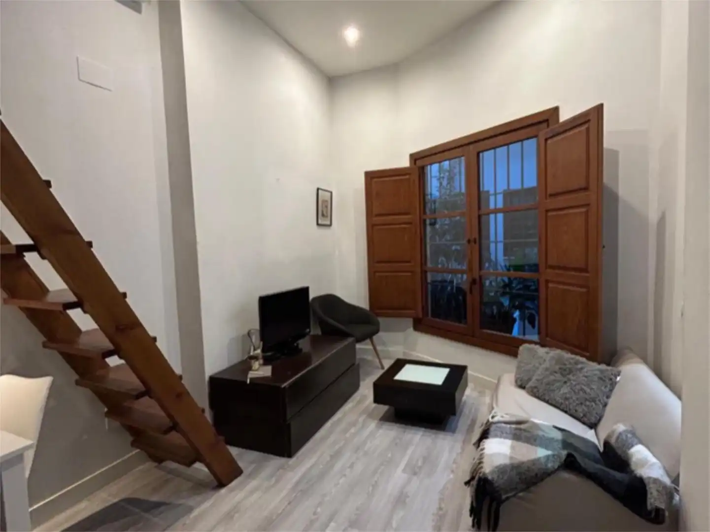 Sala de estar de Apartamento de alquiler en Málaga Capital con Aire acondicionado, Calefacción y Parquet