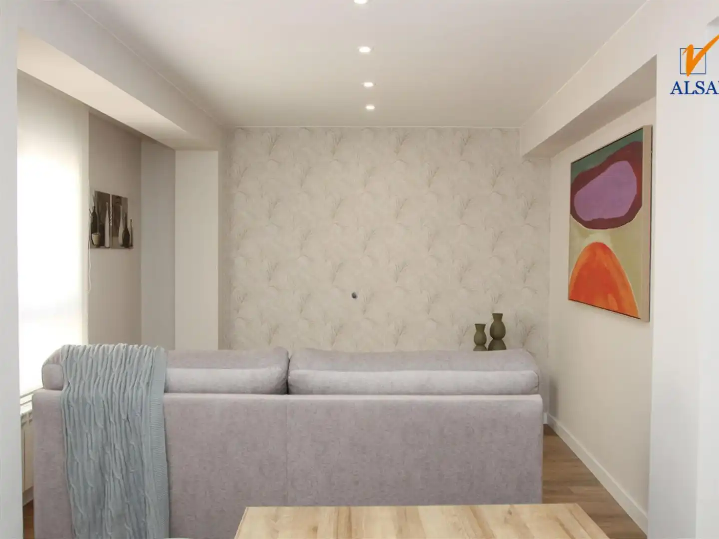 Wohnzimmer von Wohnung zum Verkauf in Tauste mit Klimaanlage, Terrasse und Balkon