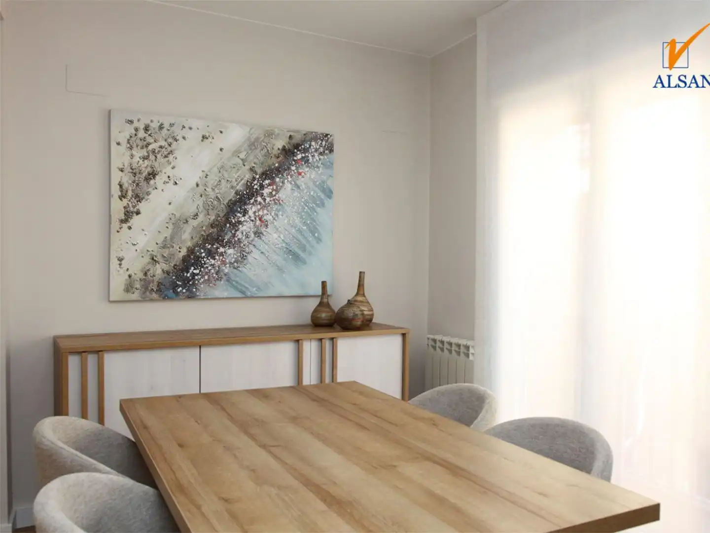 Esszimmer von Wohnung zum Verkauf in Tauste mit Klimaanlage, Terrasse und Balkon