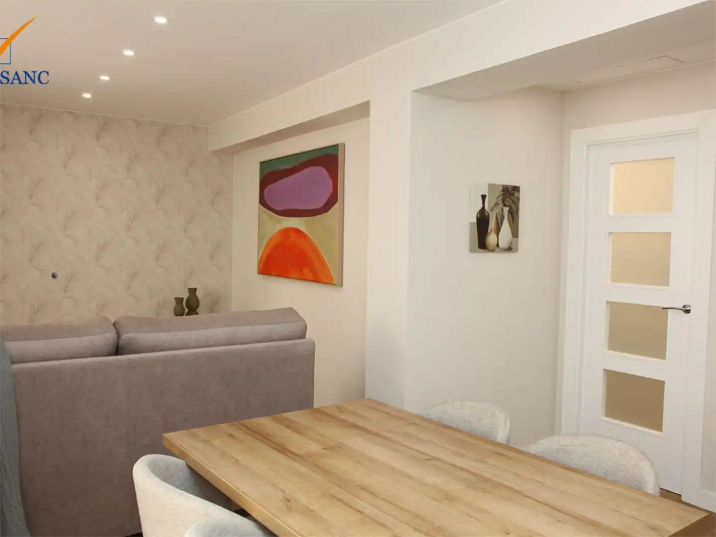 Esszimmer von Wohnung zum Verkauf in Tauste mit Klimaanlage, Terrasse und Balkon