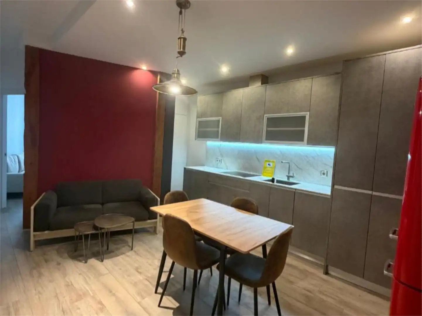 Kitchen of Flat for rent in  Madrid Capital  with Air Conditioner, Heating and Parquet flooring