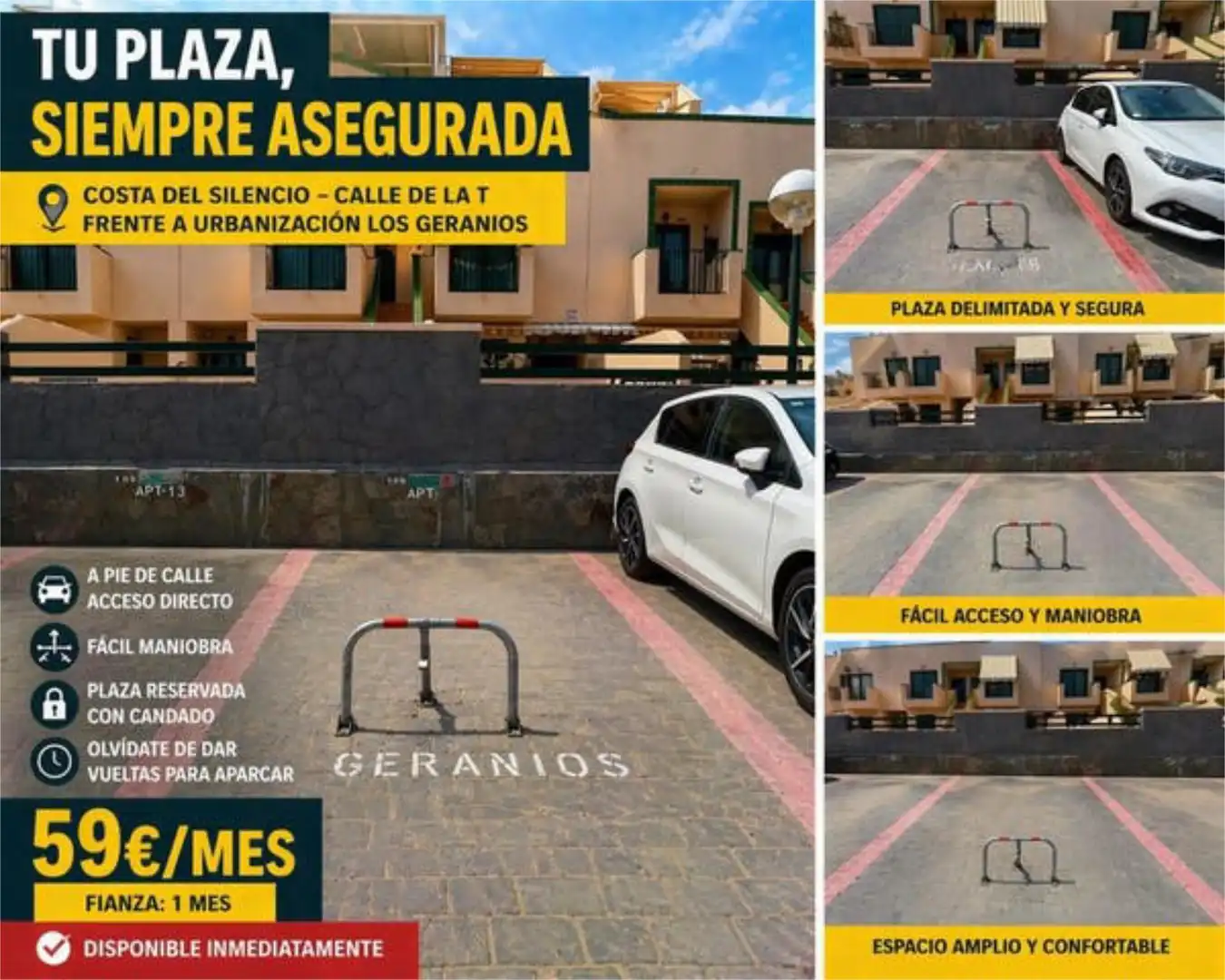 Parkplatz von Garage zur Miete in Arona