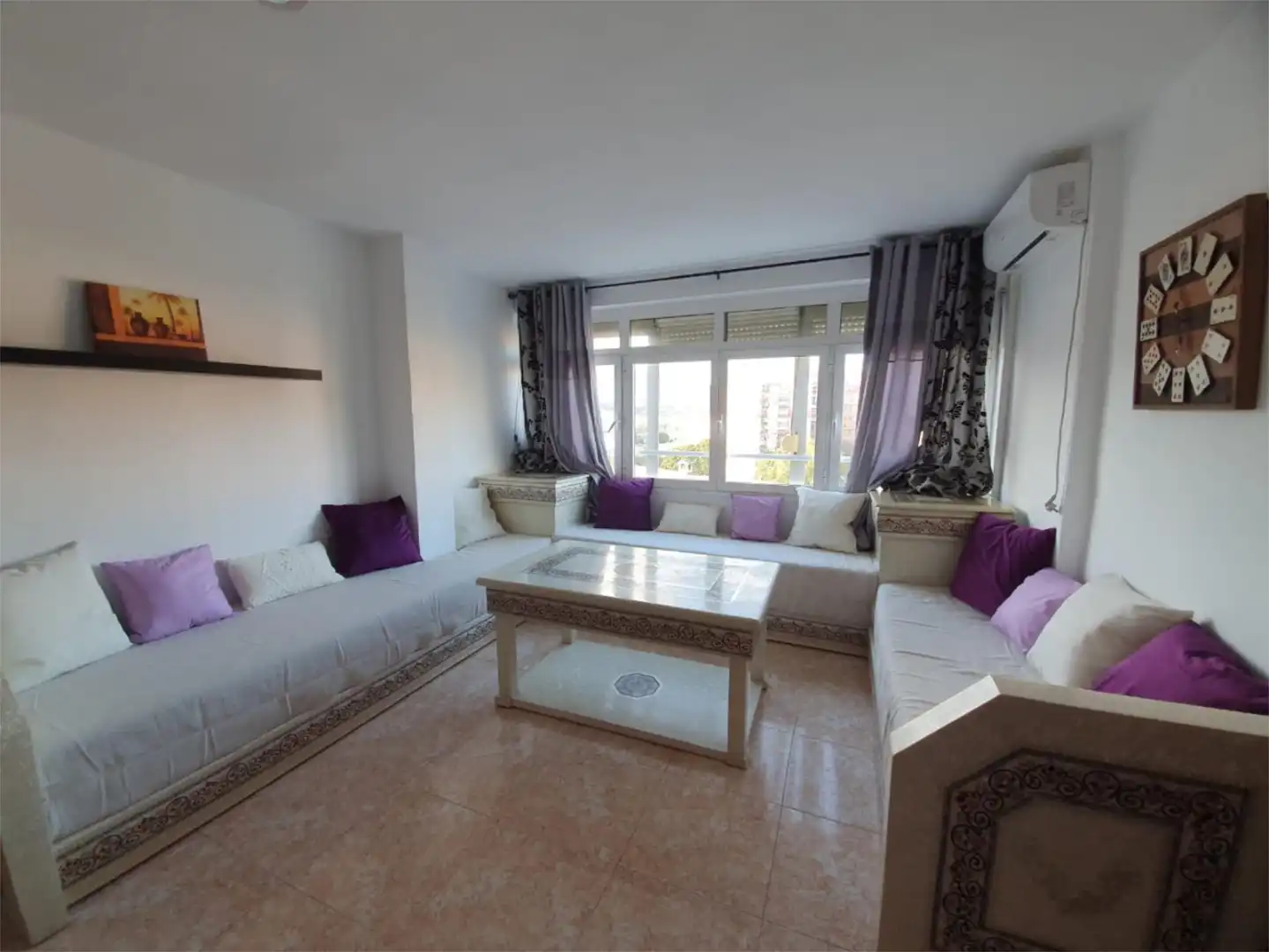 Sala de estar de Piso de alquiler en Málaga Capital con Aire acondicionado, Amueblado y Horno