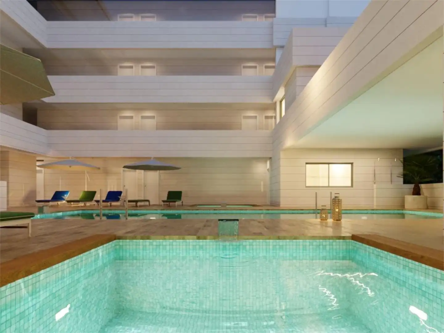 Swimming pool of Flat for sale in  Madrid Capital  with Air Conditioner, Terrace and Swimming Pool