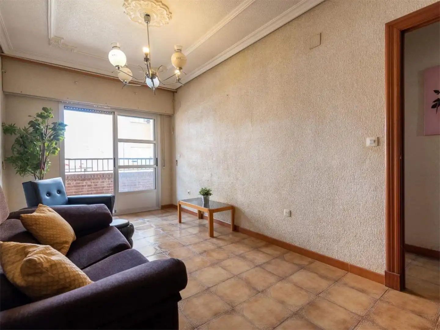 Sala de estar de Piso en venta en Cartagena con Terraza, Amueblado y Balcón