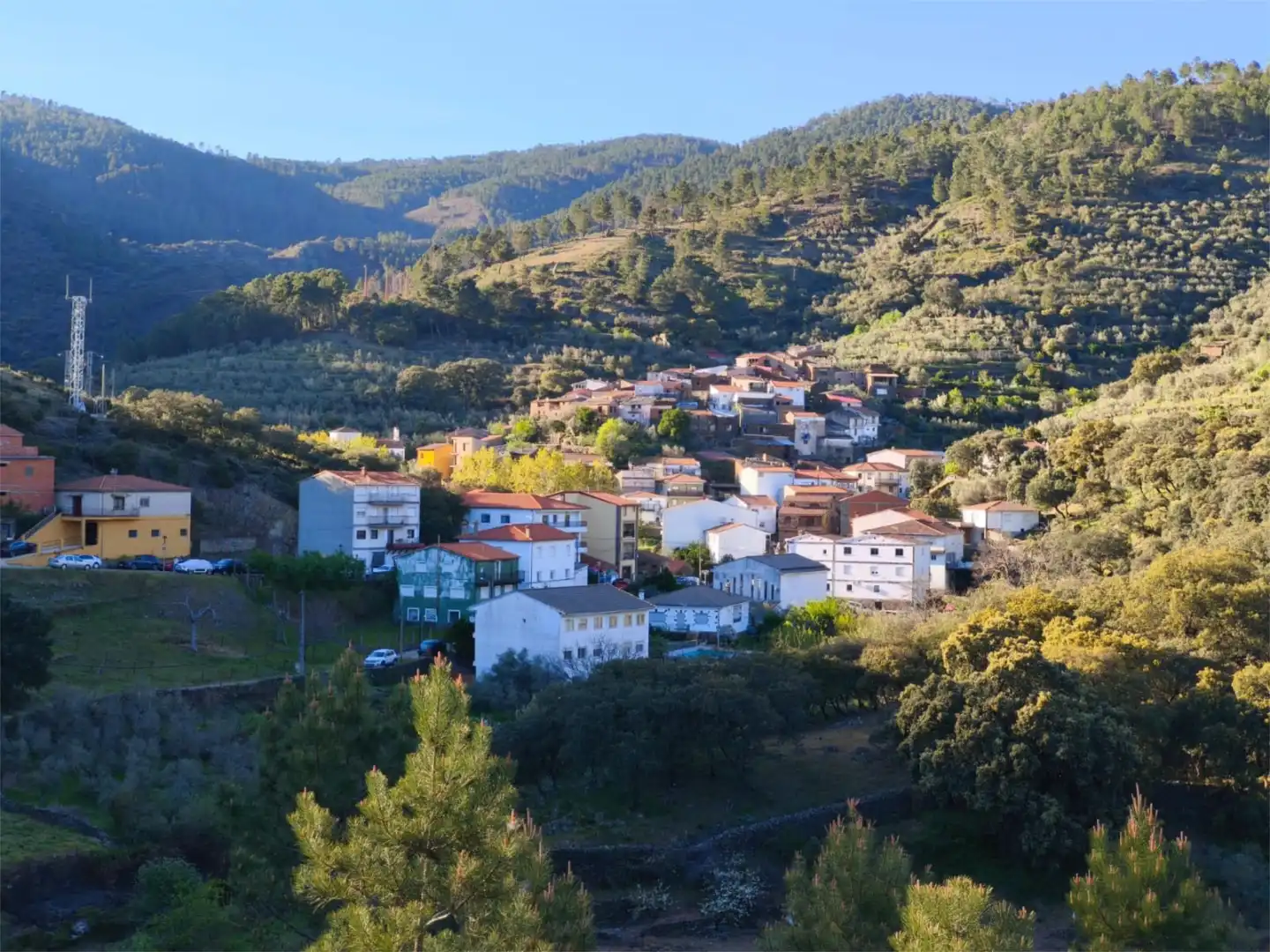 Vista exterior de Casa adosada en venta en Pinofranqueado con Calefacción, Jardín privado y Terraza