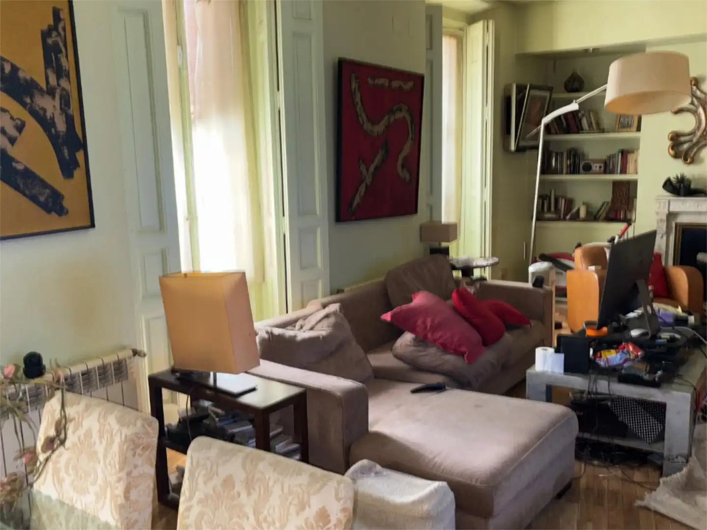 Wohnzimmer von Wohnung zum Verkauf in  Madrid Capital mit Klimaanlage und Balkon