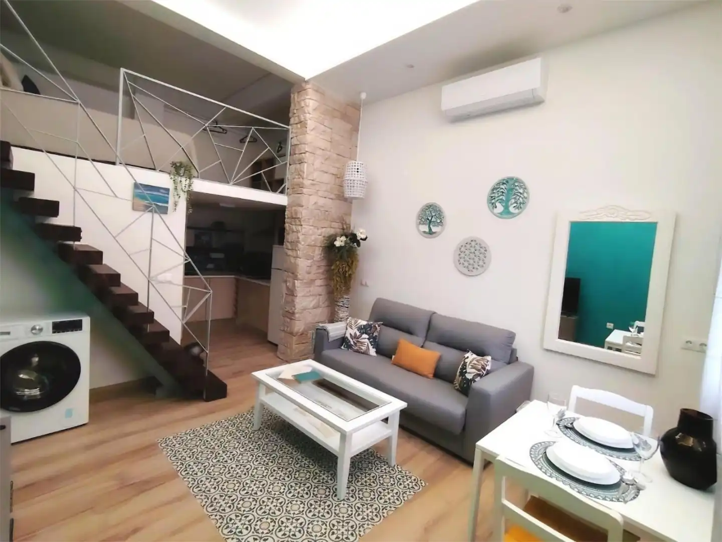 Sala de estar de Loft de alquiler en Estepona con Aire acondicionado, Calefacción y Amueblado