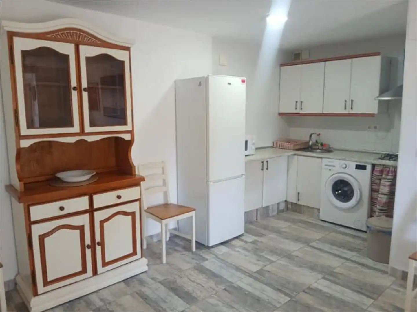 Cuina de Apartament de lloguer en Almonte amb Jardí privat i Piscina