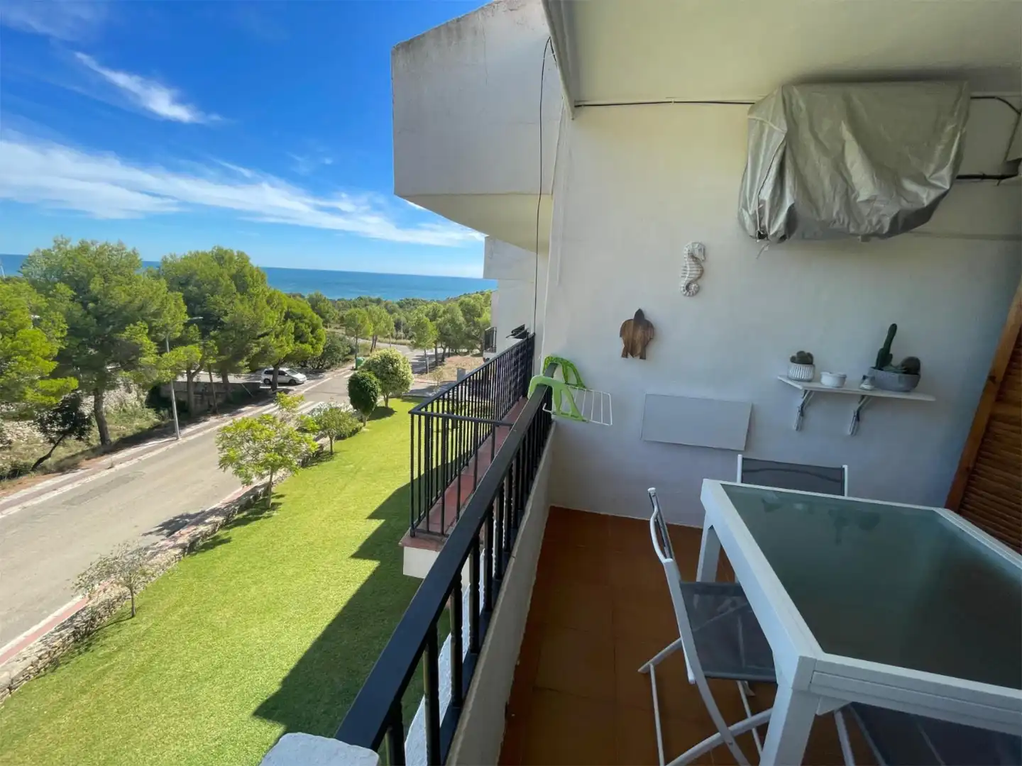 Terraza de Piso de alquiler en Peñíscola / Peníscola con Aire acondicionado, Calefacción y Piscina