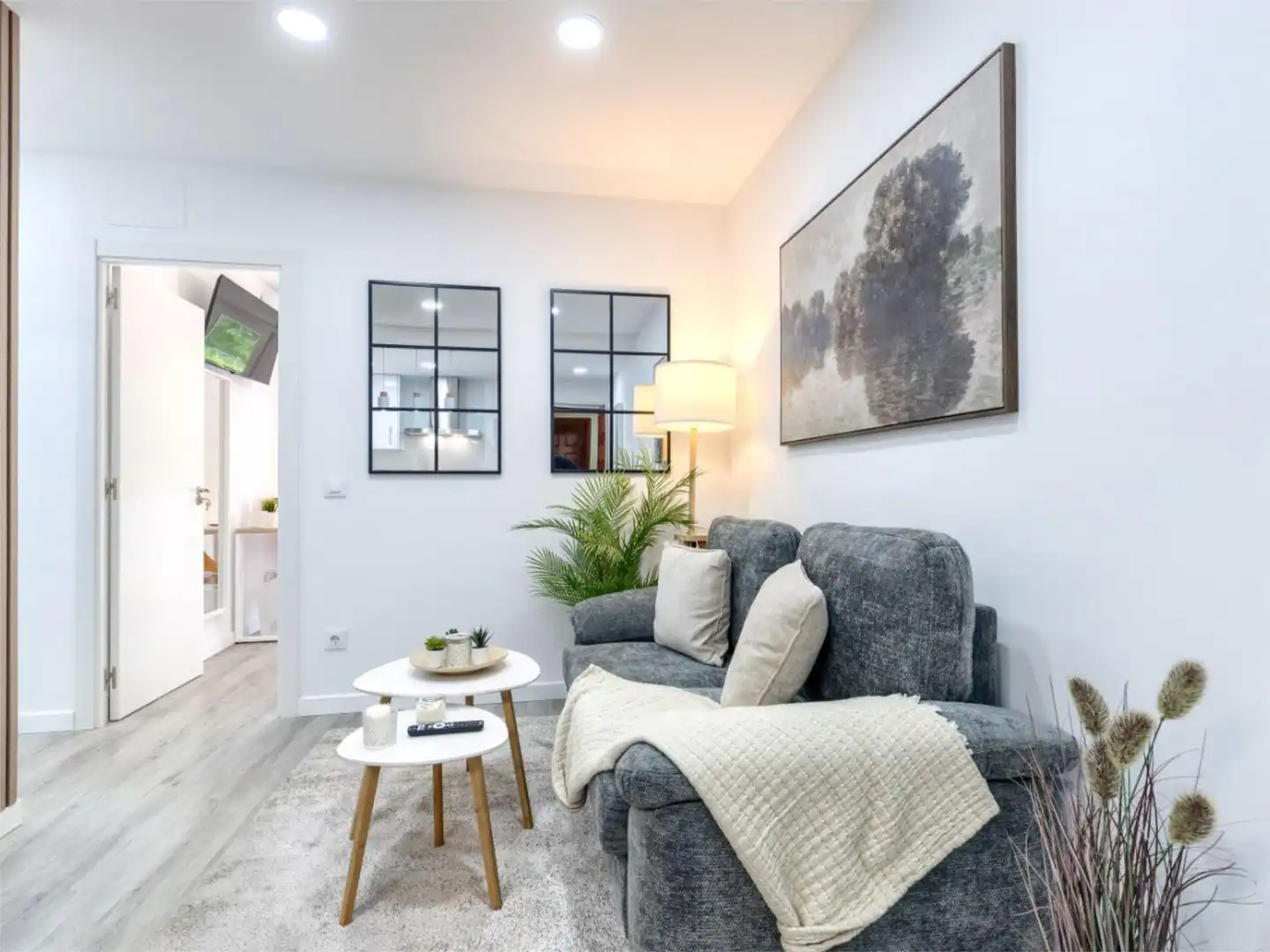 Wohnzimmer von Wohnung zur untervermieten in Getafe mit Klimaanlage, Heizung und Parkett