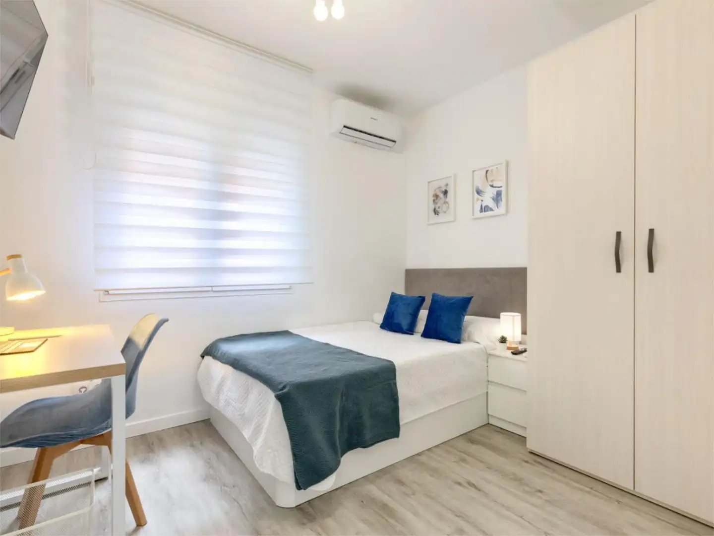 Schlafzimmer von Wohnung zur untervermieten in Getafe mit Klimaanlage, Heizung und Parkett