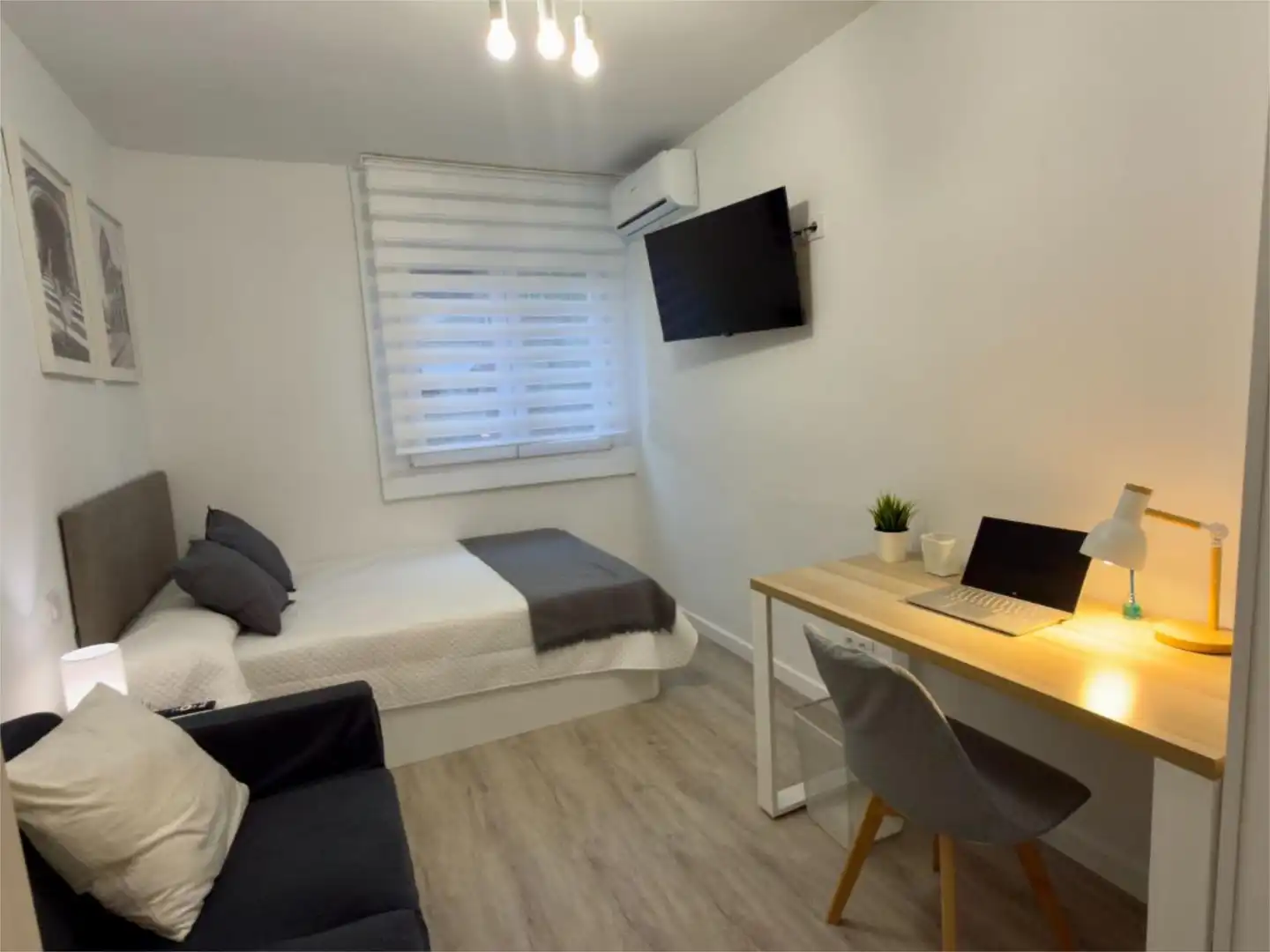 Schlafzimmer von Wohnung zur untervermieten in Getafe mit Klimaanlage, Heizung und Parkett