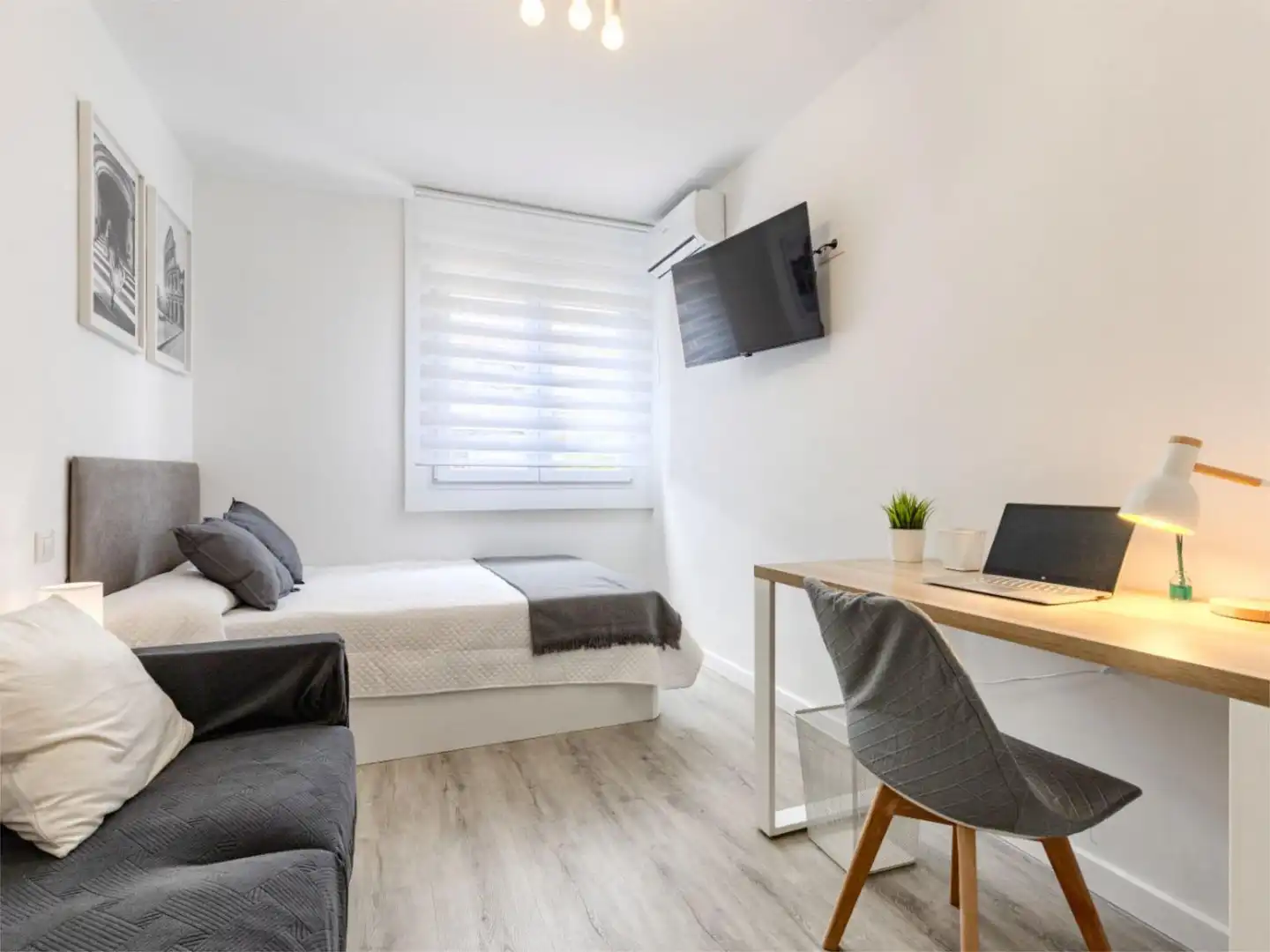 Schlafzimmer von Wohnung zur untervermieten in Getafe mit Klimaanlage, Heizung und Parkett