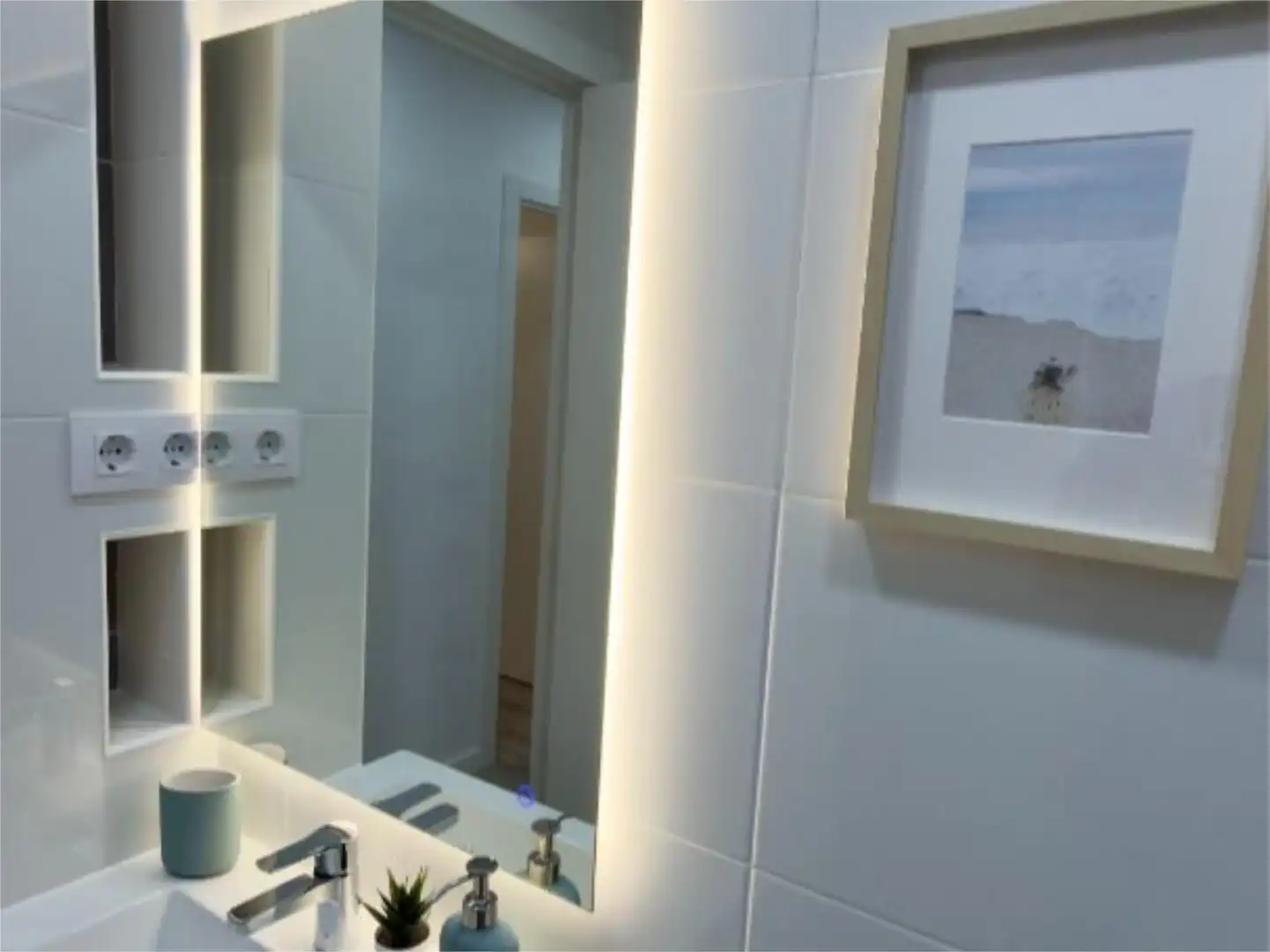 Badezimmer von Wohnung zur untervermieten in Getafe mit Klimaanlage, Heizung und Parkett